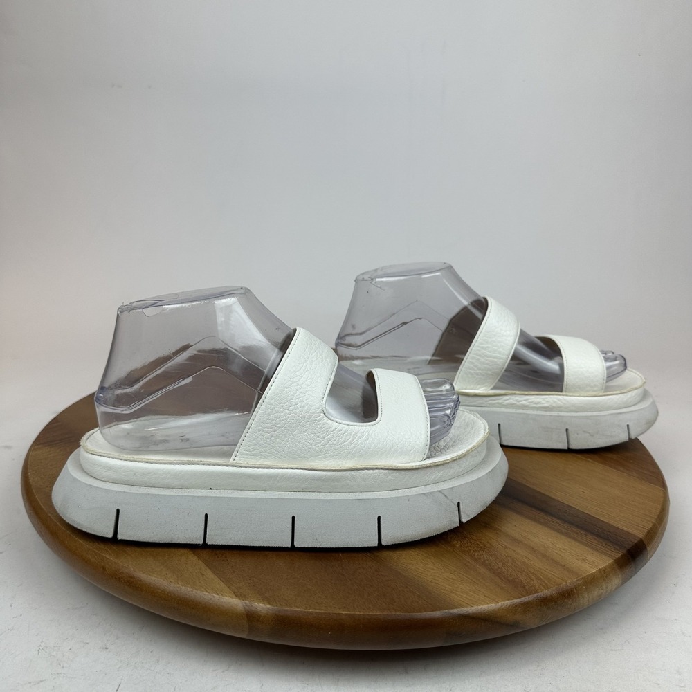 Womens Marsell Intagliato 40mm White‎ Leather Platform Chuncky Sandals Size 36.5